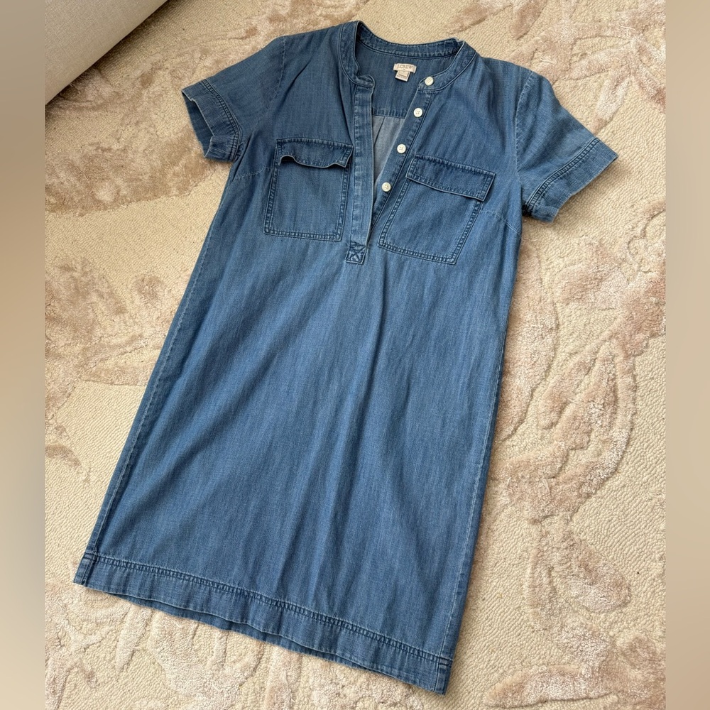J. Crew Denim Button-Up Denim Dress